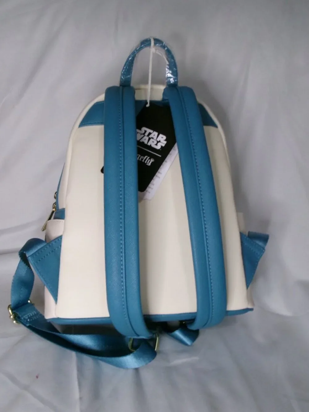 Disney Star Wars R2-D2 Loungefly Backpack with Stained Glass Background - Picture 3 of 6